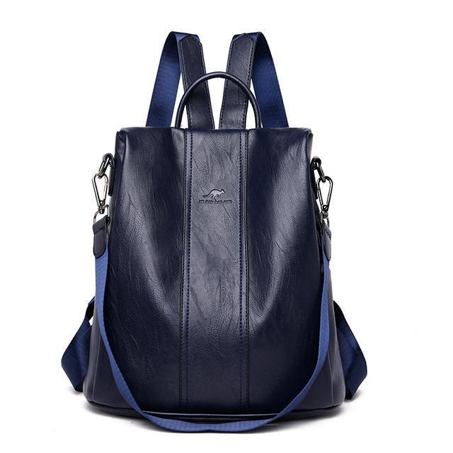 Women's Anti-Theft Leather Backpack